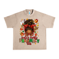 French Oak santas favorite pharmacy tech afro messy bun Urban Heavy Tee - texasbilliewilder