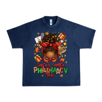 Navy santas favorite pharmacy tech afro messy bun Urban Heavy Tee - texasbilliewilder