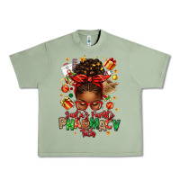 Oil Green santas favorite pharmacy tech afro messy bun Urban Heavy Tee - texasbilliewilder