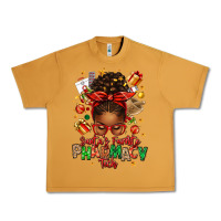 Peanut Butter santas favorite pharmacy tech afro messy bun Urban Heavy Tee - texasbilliewilder