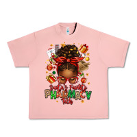 Salmon santas favorite pharmacy tech afro messy bun Urban Heavy Tee - texasbilliewilder