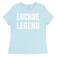 Baby Blue Euchre Legend Best Euchre Card Board Game Player Gift Ladies Tee - lanVoArt