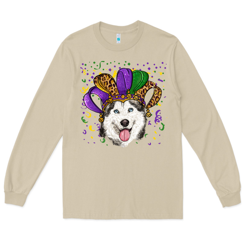 Mardi Gras Hat Husky Long Sleeve Tee by RanaPortraitStore | Teevron