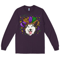 Plum mardi gras hat husky Long Sleeve Tee - RanaPortraitStore