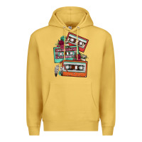 Antique Gold cassette floral gemstone Premium Hoodie - FaDigitalArtStudio