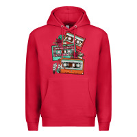 Cardinal cassette floral gemstone Premium Hoodie - FaDigitalArtStudio