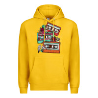 Lemon cassette floral gemstone Premium Hoodie - FaDigitalArtStudio