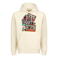 Sandshell cassette floral gemstone Premium Hoodie - FaDigitalArtStudio