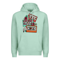 Seafoam cassette floral gemstone Premium Hoodie - FaDigitalArtStudio
