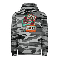 Slate Camo cassette floral gemstone Premium Hoodie - FaDigitalArtStudio