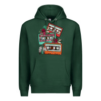 Sports Green cassette floral gemstone Premium Hoodie - FaDigitalArtStudio
