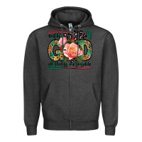 Charcoal Heather With god all things are possible leopard frame Zipper Hoodie - LillyAllenDesigns