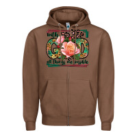 Chestnut With god all things are possible leopard frame Zipper Hoodie - LillyAllenDesigns