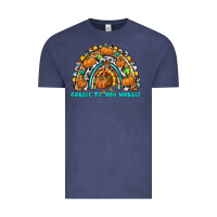 Vintage Denim Gobble Til You Wobble with Rainbow Vintage Tee - texasbilliewilder
