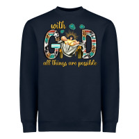 Navy with god all things are possible with baby jesus bbs Heavyweight Sweatshirt - BundleAndBundleShop