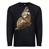 Black Flying Common Buckeye Butterfly Premium Sweatshirt - LillyAllenDesigns
