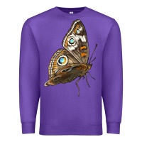 Purple Flying Common Buckeye Butterfly Premium Sweatshirt - LillyAllenDesigns