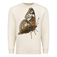 Sandshell Flying Common Buckeye Butterfly Premium Sweatshirt - LillyAllenDesigns