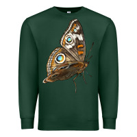 Sports Green Flying Common Buckeye Butterfly Premium Sweatshirt - LillyAllenDesigns