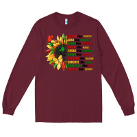 Burgundy dream like martin juneteenth Long Sleeve Tee - CowGirlArtShop