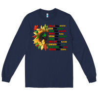 Navy dream like martin juneteenth Long Sleeve Tee - CowGirlArtShop