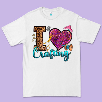 I Love Crafting Premium Tee Designed By Ranaportraitstore