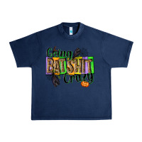 Navy Going bat shit crazy Urban Heavy Tee - NancyCooperArtShop