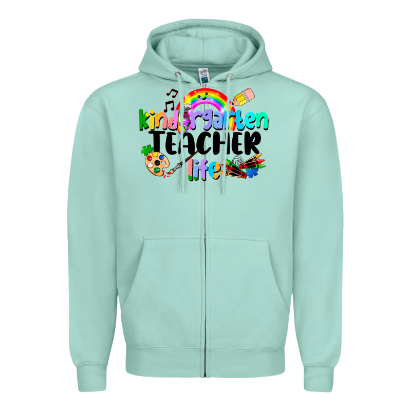 Kindergarten Teacher Life Zipper Hoodie by LillyAllenDesigns | Teevron