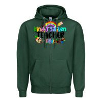 Sports Green Kindergarten Teacher Life Zipper Hoodie - LillyAllenDesigns