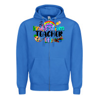 True Royal Kindergarten Teacher Life Zipper Hoodie - LillyAllenDesigns