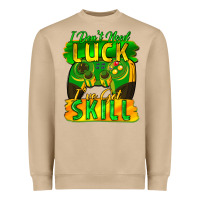 Mushroom I don't need luck i've got skill st. patricks day Heavyweight Sweatshirt - FaDigitalArtStudio