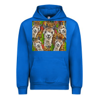 Cobalt alpaca Urban Hoodie - BarkalooDesign