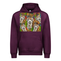 Mauve Wine alpaca Urban Hoodie - BarkalooDesign