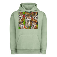 Pigment Oil Green alpaca Urban Hoodie - BarkalooDesign