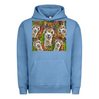 Pigment Pebble Blue alpaca Urban Hoodie - BarkalooDesign