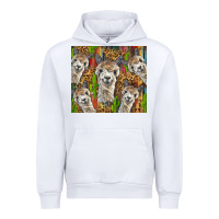 White alpaca Urban Hoodie - BarkalooDesign