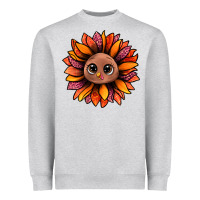Heather Grey turkey sunflower bbs Heavyweight Sweatshirt - BundleAndBundleShop