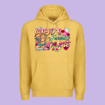 Cupid's Favorite Nurse Premium Hoodie Designed By Fadigitalartstudio