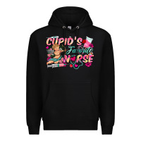 Black cupid's favorite nurse Premium Hoodie - FaDigitalArtStudio