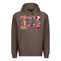 Coffee cupid's favorite nurse Premium Hoodie - FaDigitalArtStudio