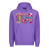 Purple cupid's favorite nurse Premium Hoodie - FaDigitalArtStudio