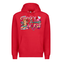 Red cupid's favorite nurse Premium Hoodie - FaDigitalArtStudio