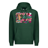 Sports Green cupid's favorite nurse Premium Hoodie - FaDigitalArtStudio