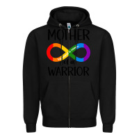 Black Mother Of Warrior Zipper Hoodie - CowhideDigitalArt