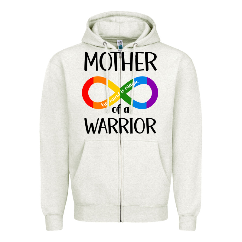 Mother Of Warrior Zipper Hoodie by CowhideDigitalArt | Teevron