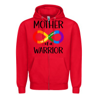 Red Mother Of Warrior Zipper Hoodie - CowhideDigitalArt