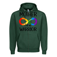 Sports Green Mother Of Warrior Zipper Hoodie - CowhideDigitalArt