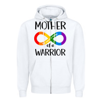 White Mother Of Warrior Zipper Hoodie - CowhideDigitalArt