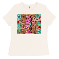 Bone floral mama Ladies Tee - LillyAllenDesigns
