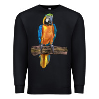 Black blue throated macaw Premium Sweatshirt - LillyAllenDesigns